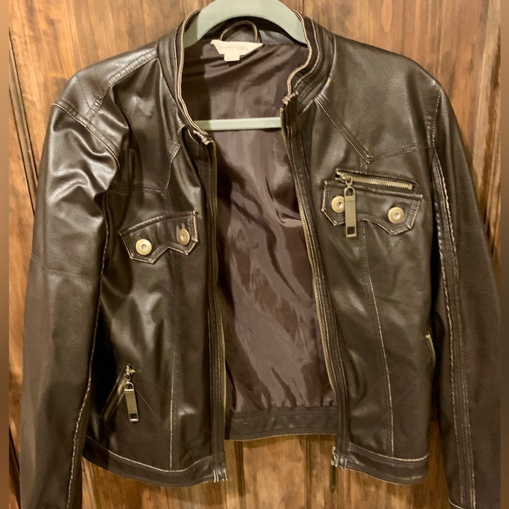 Maurices Dark Brown Leather Jacket